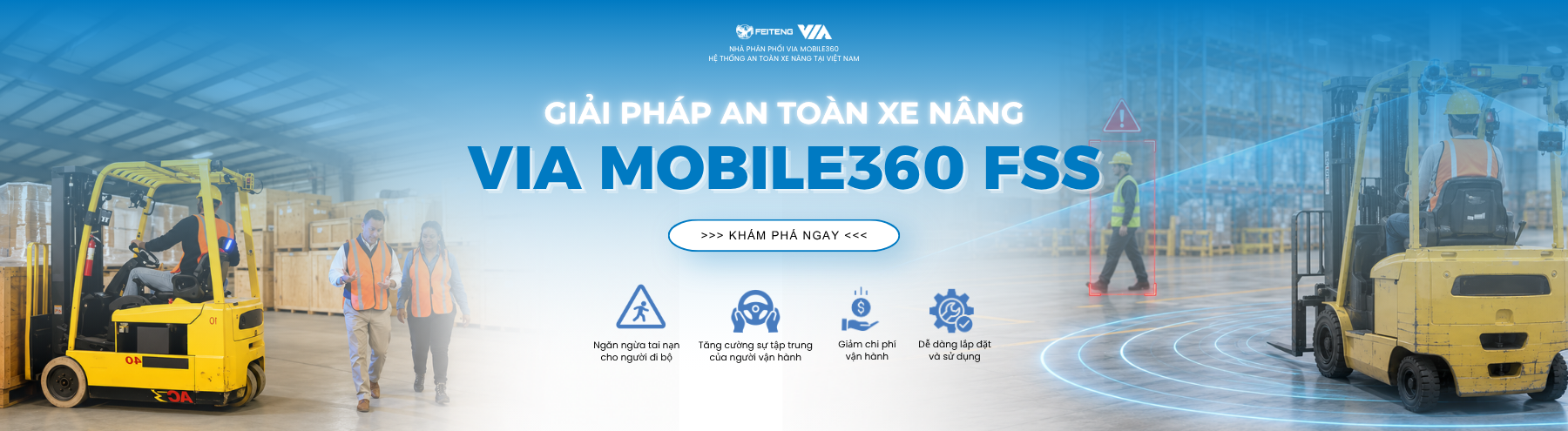 Giải pháp an toàn xe nâng VIA Mobile360 FSS