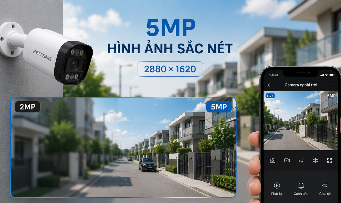 5MP Hình Ảnh Sắt Nét.