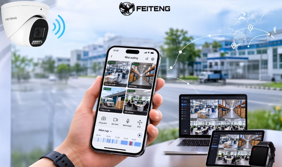Hình 1. Quan sát camera nhà xưởng qua ứng dụng điện thoại