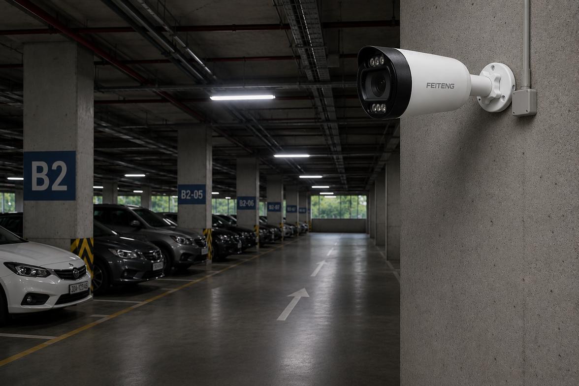 Camera Bullet tại bãi xe
