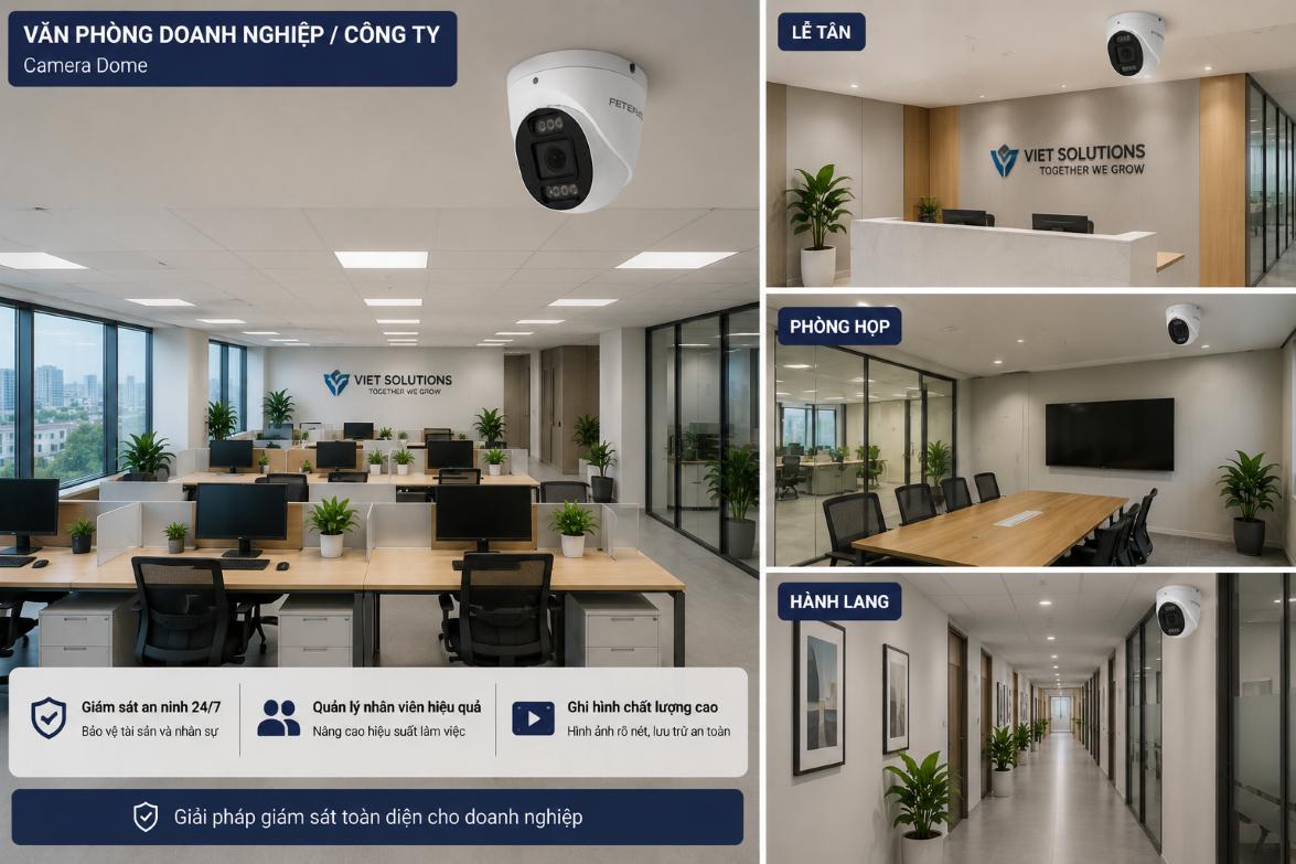 Camera Dome tại văn phòng doanh nghiệp