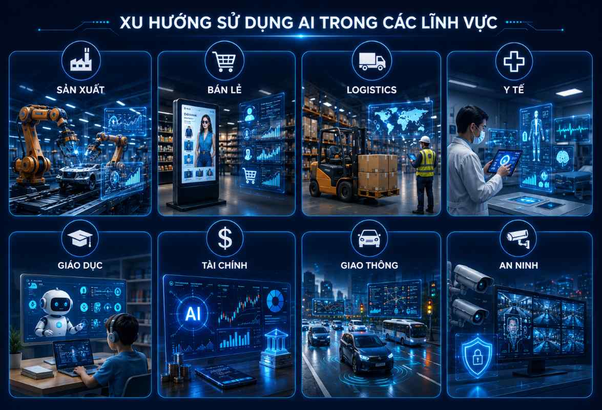 AI trong các lĩnh vực