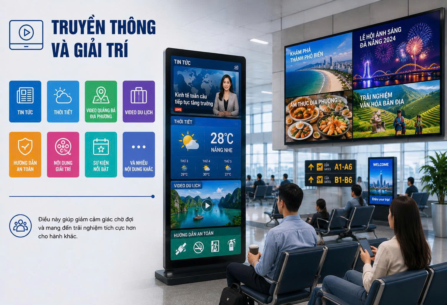 truyền thông và giải trí cho màn hình