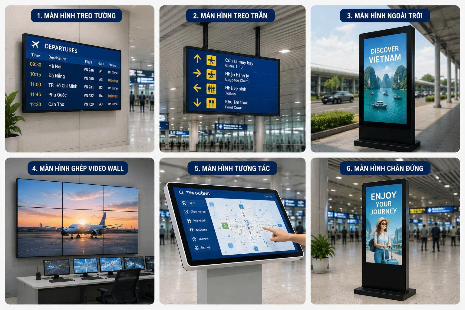 Digital Signage được sử dụng phổ biến trong giao thông