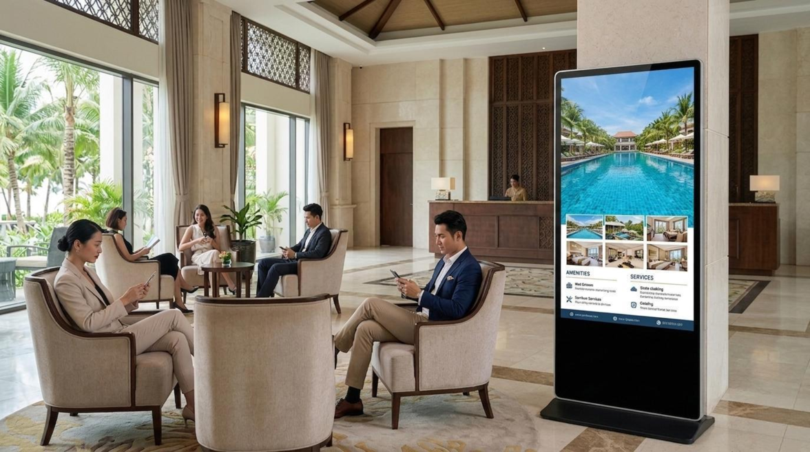 Màn hình quảng cáo tại khu vực sảnh chờ