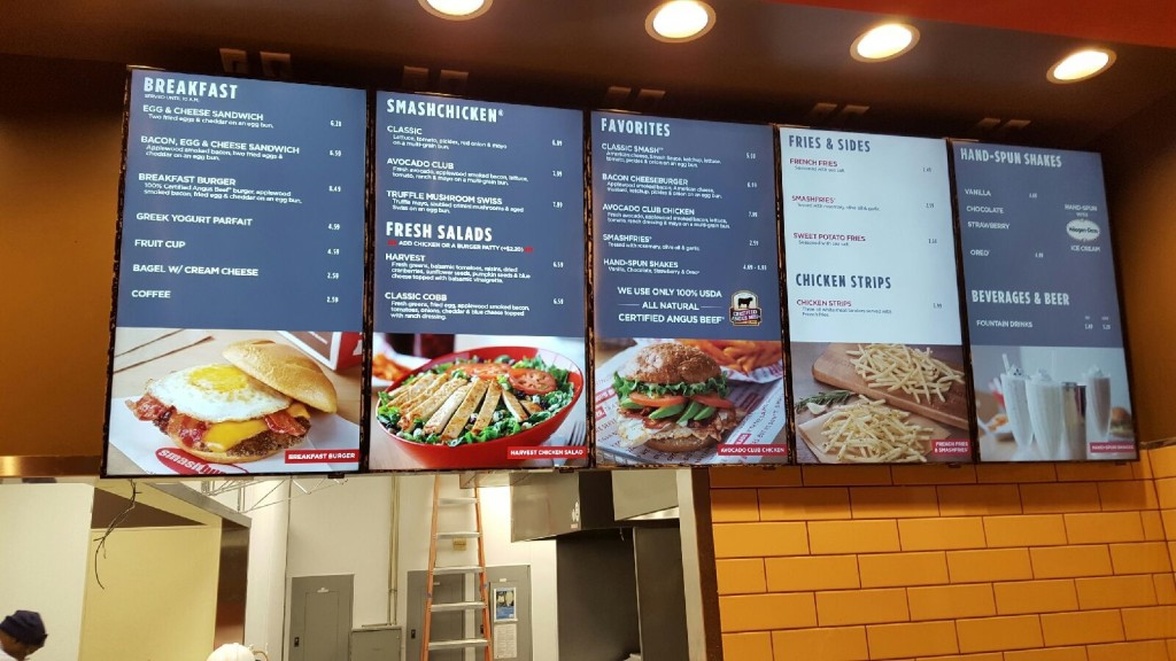 Màn hình menu điện tử F&B
