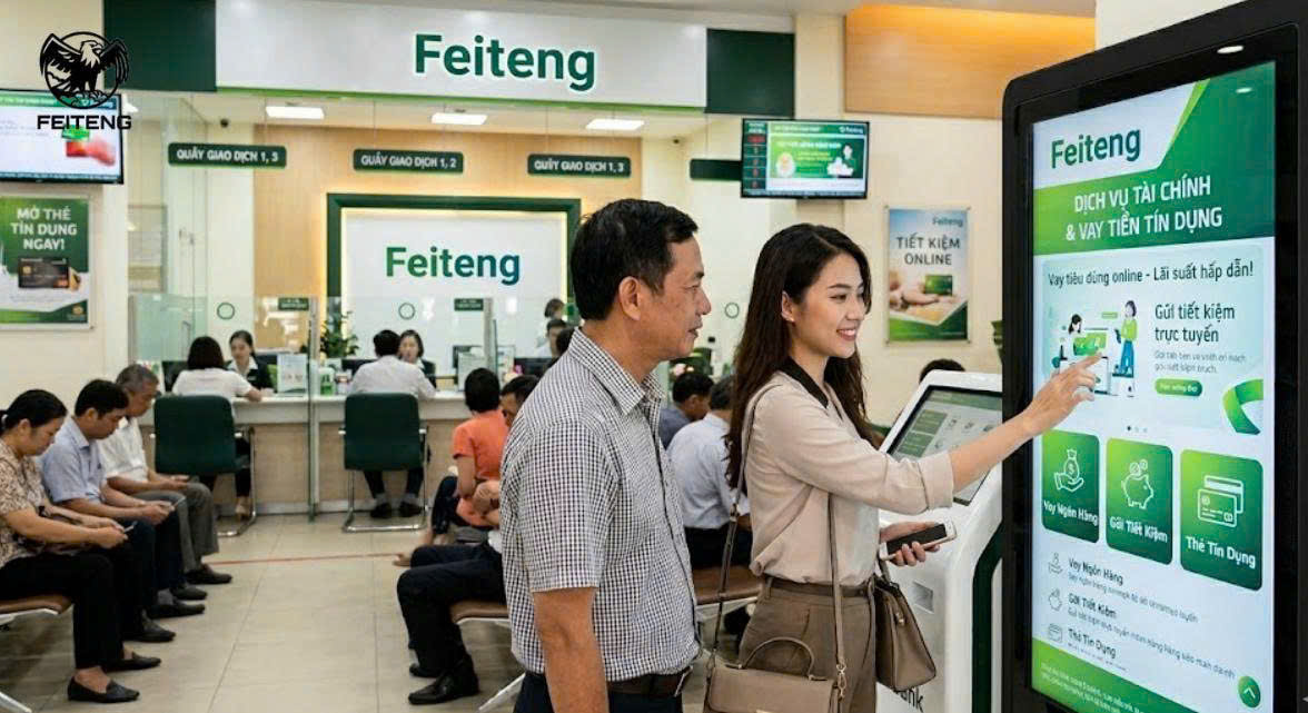 Màn hình cảm ứng tại ngân hàng